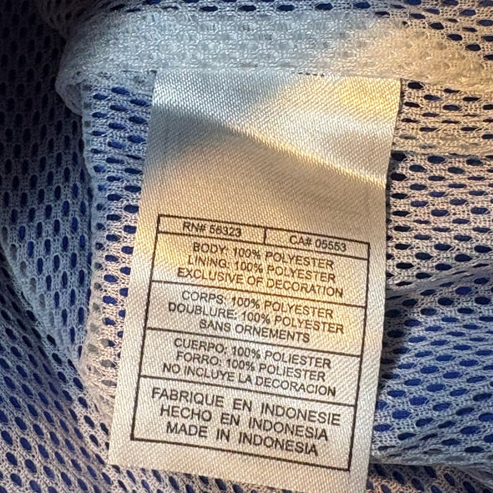 Nike blue and white windbreaker jacket with STANTON BASKETBALL men women xl - Picture 7 of 12